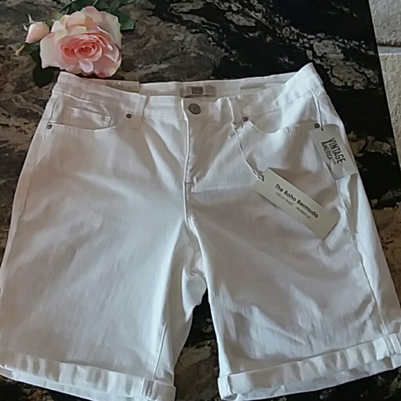 vintage america blues boho bermuda shorts